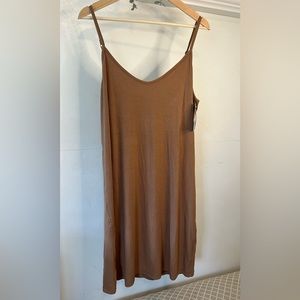 Stars Above Brown Slip Dress